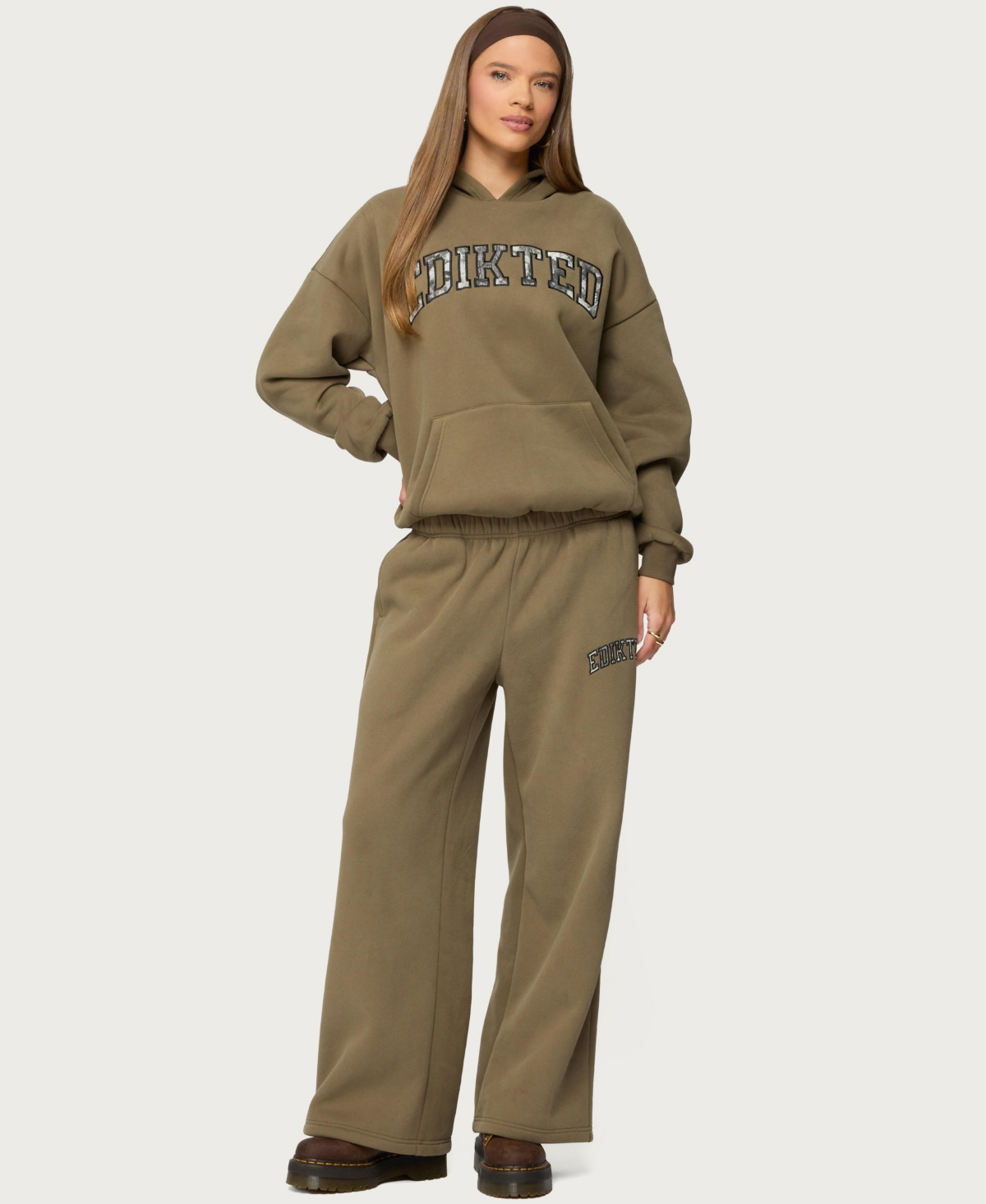 Edikted Women's Camo Crush Sweatpants