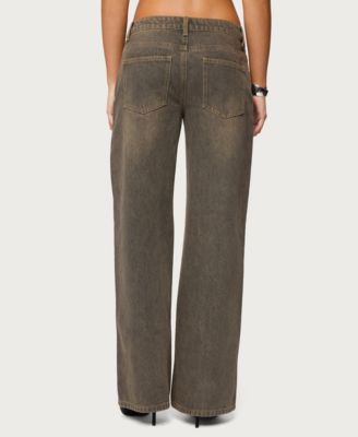 Women's Charliza Stud Low Rise Baggy Jeans