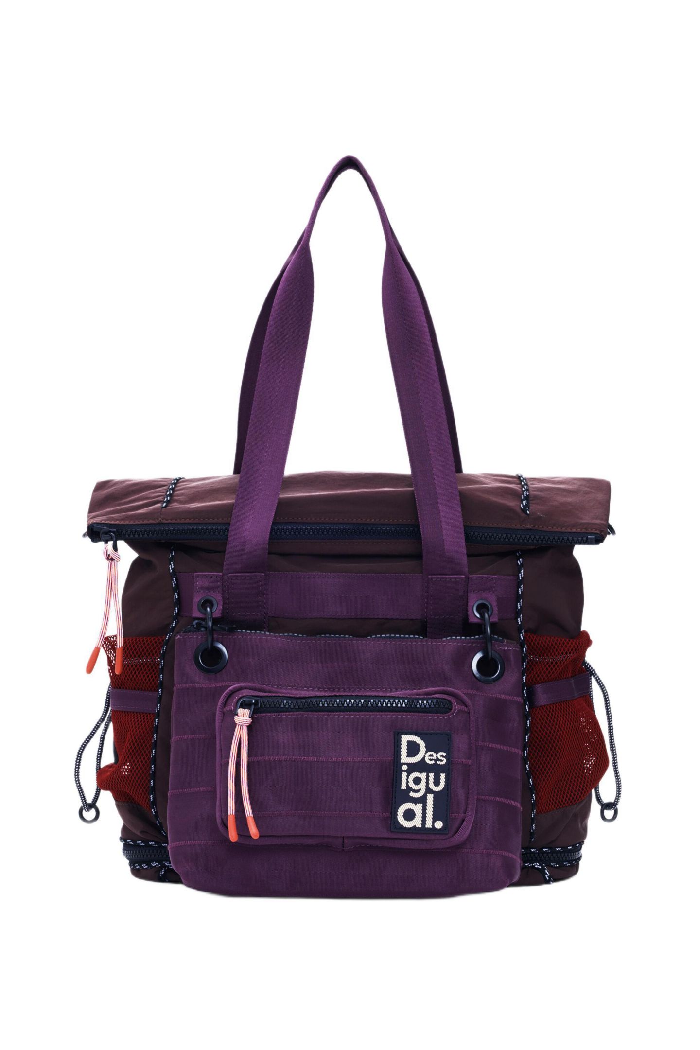 Рюкзак Desigual Large multiposition voyager, цвет: Яркий фиолетовый — фото 1