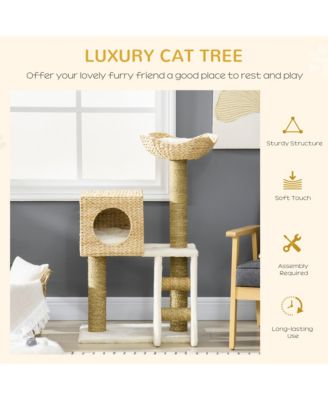 39.5'' Cat Tree with scratching posts in Wood