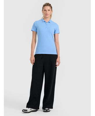 Women's slim polo shirt - navy blue