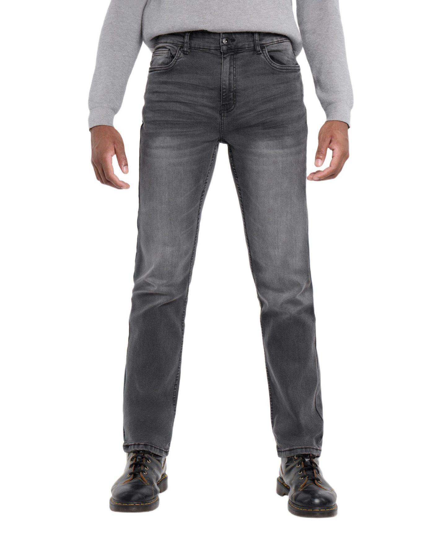 Мужские джинсы CULTURA Pieced Pockets Slim Fit, цвет: Серый варёный — фото 1