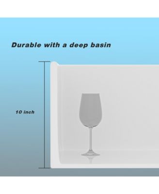 huluwat 32x19x10inch White Fireclay Kitchen Sink Undermount Single Bowl Dual Mount Deep Basin