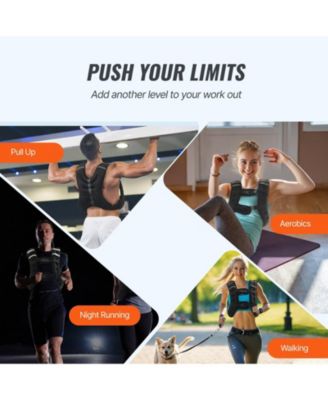 Weighted Vest, 16 lb Reflective Adjustable Workout Vest for Men and Women, Strength Training for Running, Jogging and Fitness