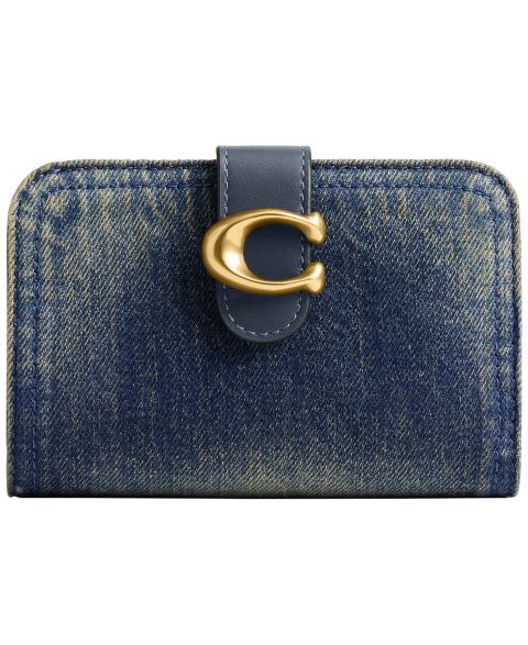 COACH Tabby Regenerative Cotton Denim Wallet