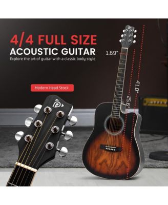 41   Steel Strings Acoustic Guitar for Beginner and Adults (Sunburst Teardrop