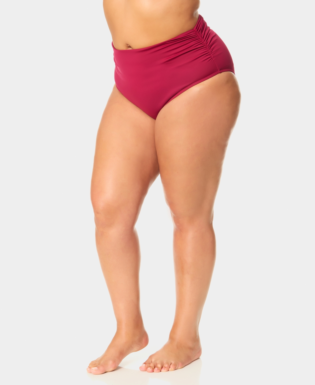 Anne Cole Plus High-Waist Bikini Bottoms