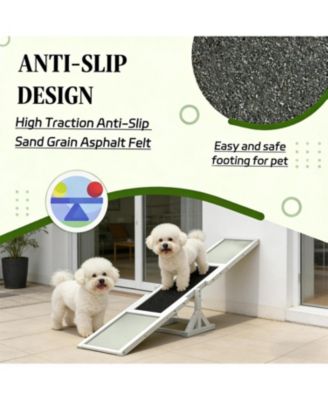 Wooden Dog  Agility Seesaw for Outdoor in White and Gray