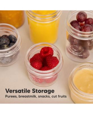 8pk Prep Baby Food Storage Containers, Leak-Proof, BPA Free Glass Baby Food Jars for Feeding