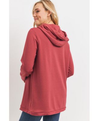 Maternity Crossover Drawstring Nursing Hoodie