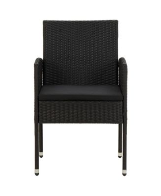 PE Rattan, Steel, Solid Acacia Wood Small Outdoor Dining Set