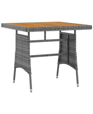Outdoor Dining Set Grey PE rattan Medium Durable