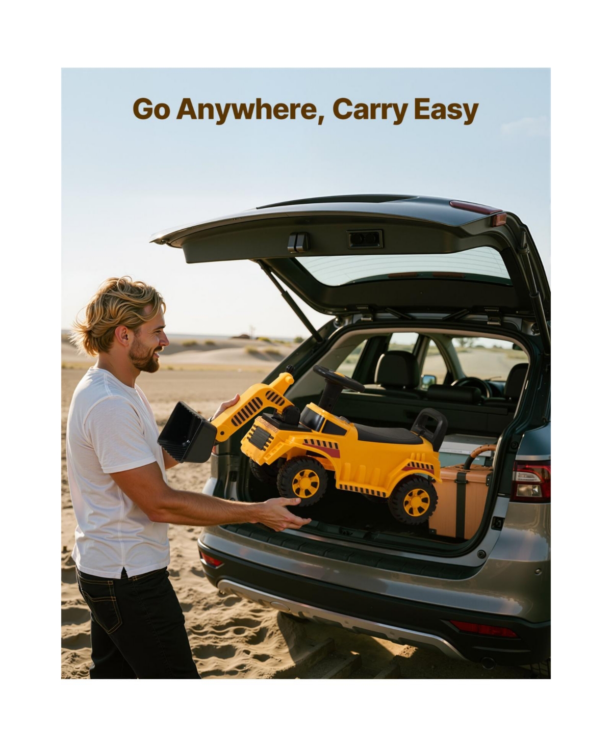 Slickblue Excavator Ride-On Car for Toddlers 19–36 Months Old