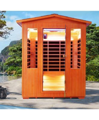 2-Person Infrared Sauna Room with 11 Heaters, 2600W, Fir & Red Cedar