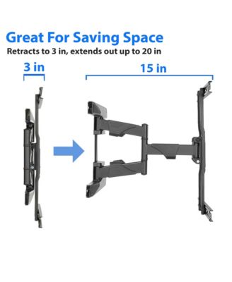 Full Motion TV Wall Mount -  Swivel Bracket fit Televisions from 42" - 70" up to VESA 400 x 600 - Tilt Swing Out Arm - 10' HDMI Cable