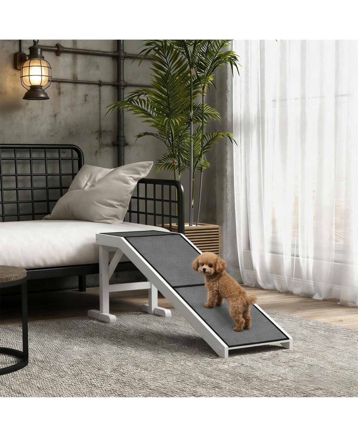 Aostirmotor Convenient Pet Ramp for Dogs in Black