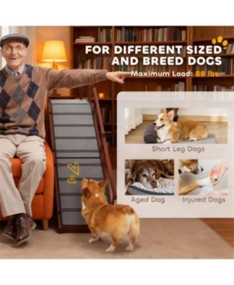 Wooden Dog Ramp for Outdoor & Indoor in Brown