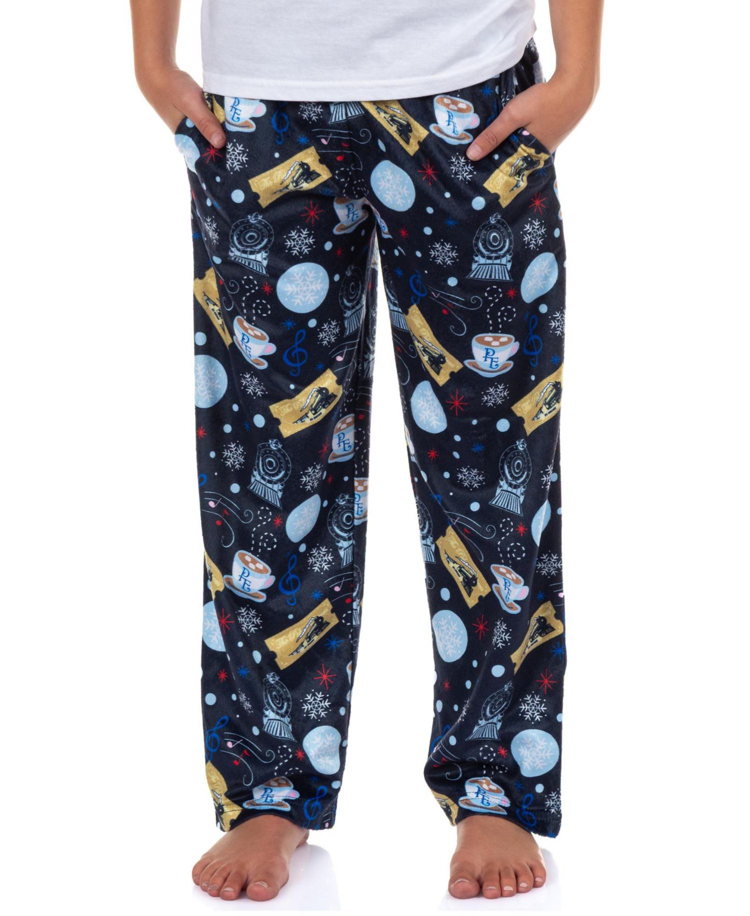 The Pajama Pants Boys' Kids Hot Cocoa Golden Ticket Christmas Movie Loungewear
