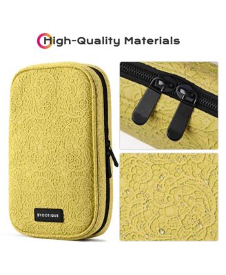 Travel Makeup Brush Holder Bag Cosmetic Brush Organizer Rococo Yellow