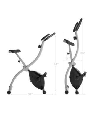 Indoor Cycling Bike - Folding, Upright Stationary Exercise Cycle with Magnetic Resistance