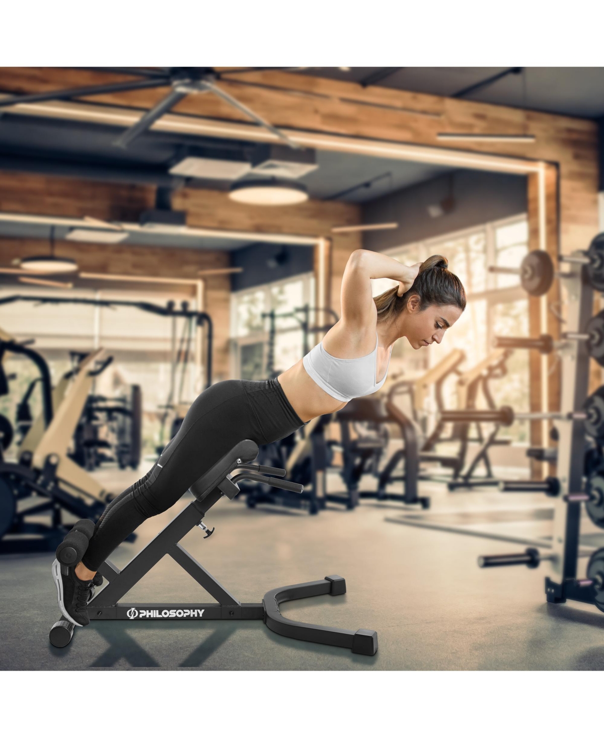 Philosophy Gym Hyper-Extension Roman Chair - Adjustable Lower Back Bench Machine