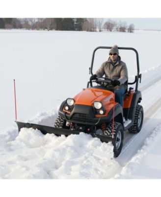 Snow Plow Blade Kit, 43"-60" Adjustable Width, Universal ATV/UTV Mount, Rubber Flaps, Heavy-Duty Steel