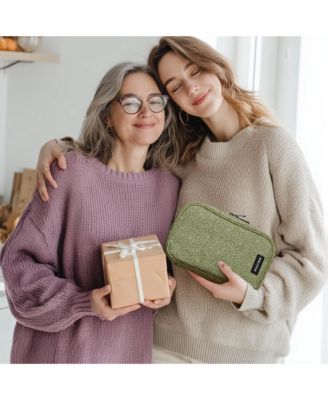 Travel Makeup Brush Holder Bag Cosmetic Brush Organizer Rococo Green