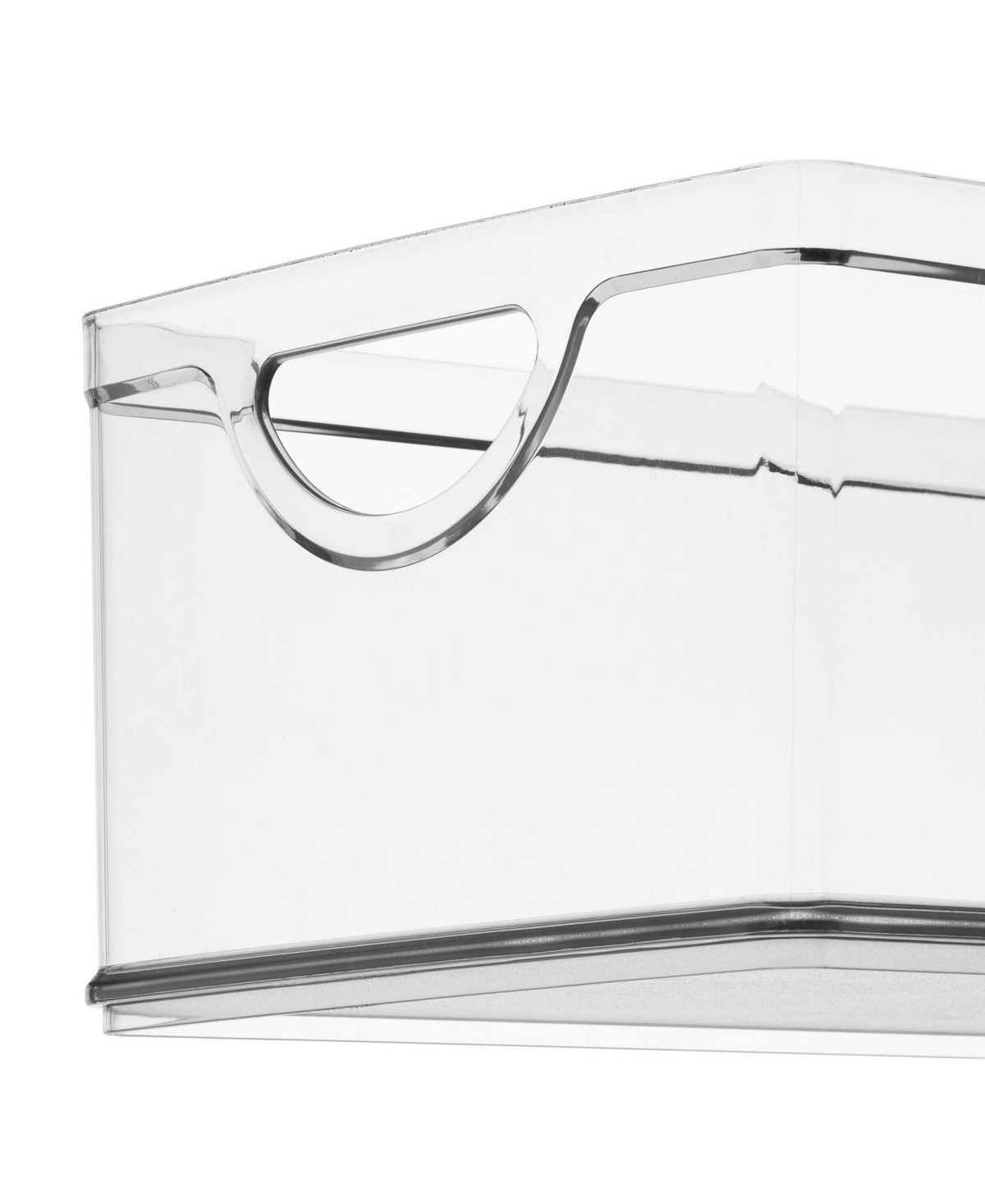 iDesign Plastic Kitchen Cabinet Storage Bins - Set of 2 - Clear