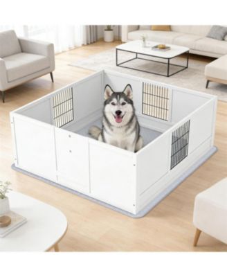 Dog Box with Washable Pad for Dogs in White