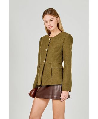 Women's Round Neck Blazer