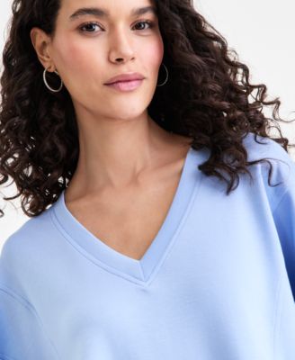 Women's Long Sleeve V-Neck Sweatshirt