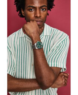 Eco-Drive Men's Disney Mickey Mouse Stainless Steel Bracelet Watch 43mm