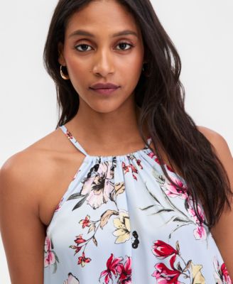 Women's Asymmetrical-Hem Halter Tunic