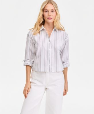 Women's Crystal Embellished Button Down Shirt