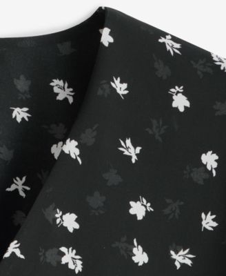 Women's Long-Sleeve Printed Capelet Blouse