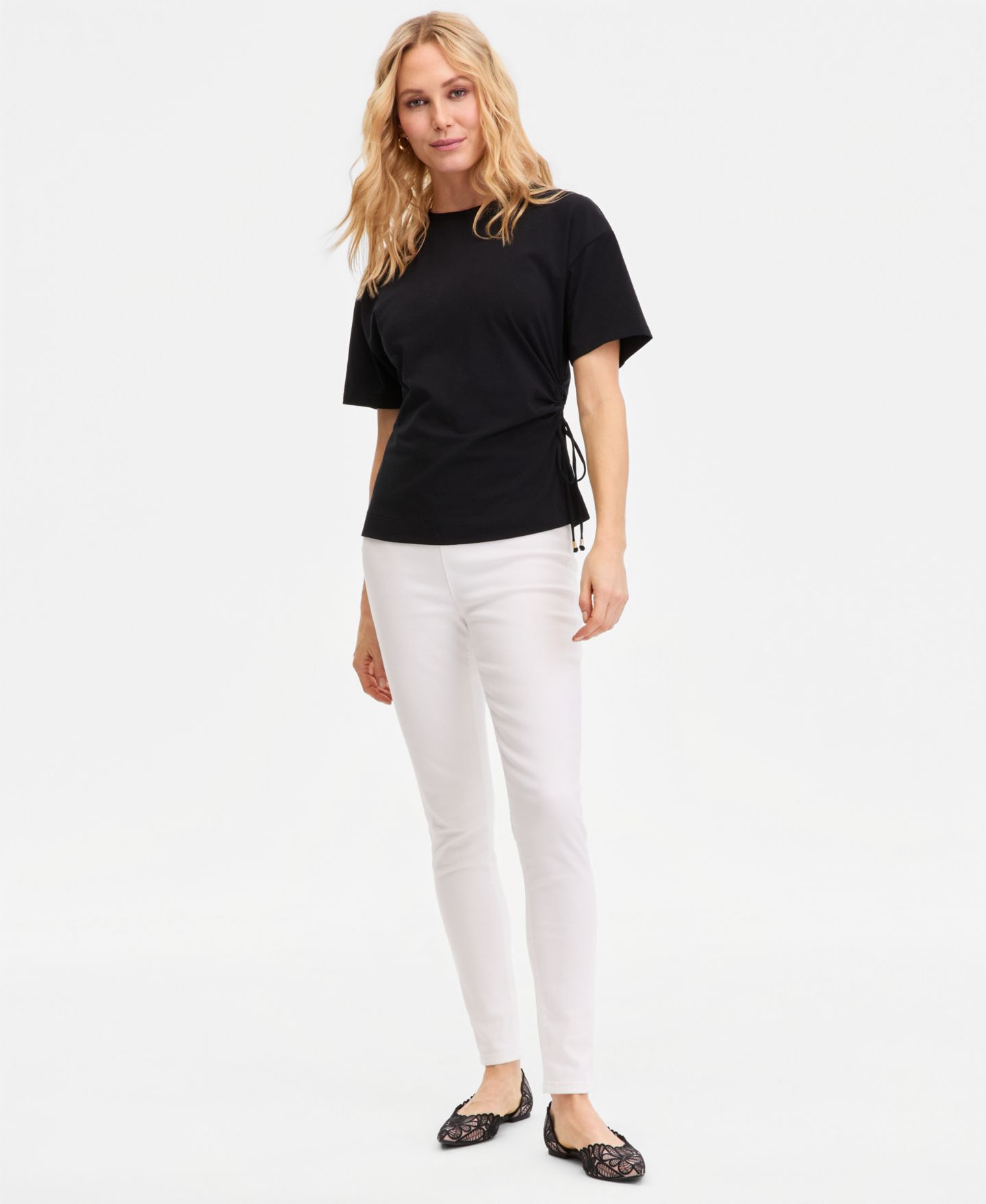 Женские джинсы I.N.C. International Concepts Pull-On Skinny, цвет: Яркий белый — фото 3