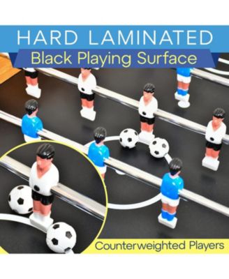 48” Competition Foosball Table – Height Adjustable Arcade Soccer Game with Cup Holders & 2 Balls for Home, Game Room