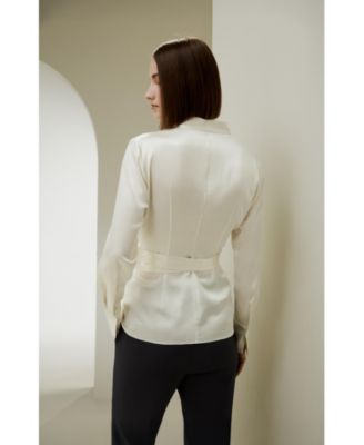 Women's Silk Wrap Blouse
