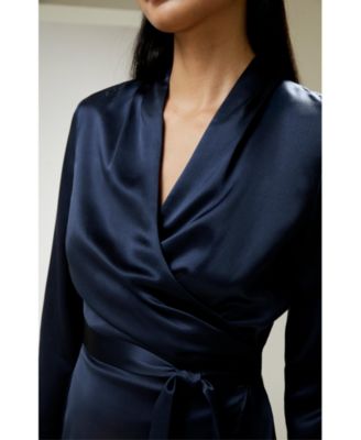 Women's Silk Wrap Blouse