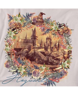 Men's Hogwarts Image Wfloral Wreath T Shirt