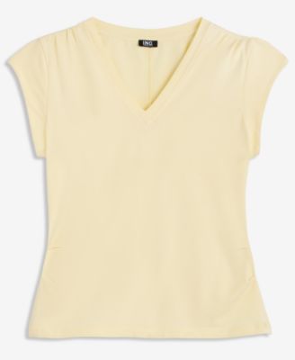 Women's Cap-Sleeve V-Neck T-Shirt