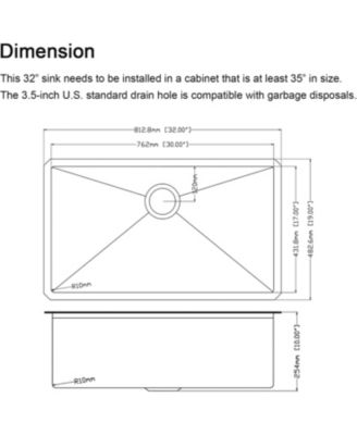 32x19inch Gunmetal Black Undermount Workstation Sink 16 Gauge 304 Stainless Steel 10 Inch Deep with Full Accessories