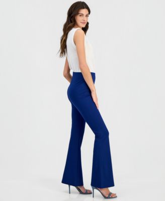 Women's High-Rise Ponte Flare-Leg Pants