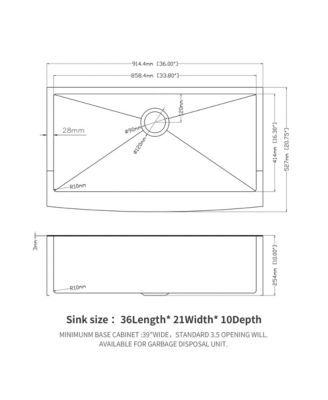 36x21x10 Inch Gold Farmhouse Apron Front Kitchen Sink 16 Gauge T304 Stainless Steel With Dish Grid Drain Assembly Drying Rack