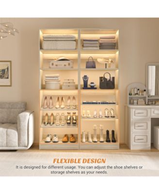 Closet Organizer with Adjustable Shoe Shelves