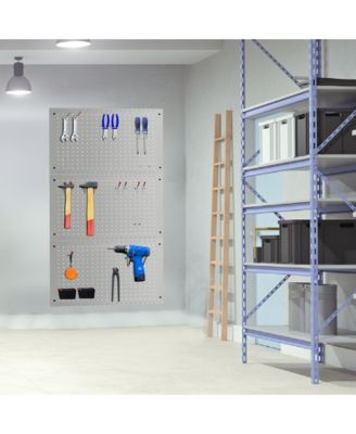 Pegboard 3PC  Wall Organizer Panels 24"x16", Gray