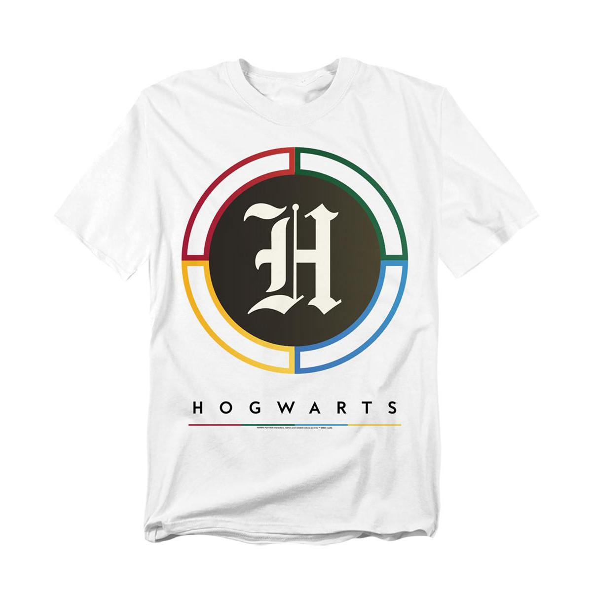 Harry Potter Men's Hogwarts Old English H Logo Inverted T Shirt