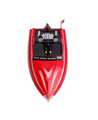 2.4GHz RC Jet Speedboat, 10 mph High-Speed Racing Boat with Safe Enclosed Propeller