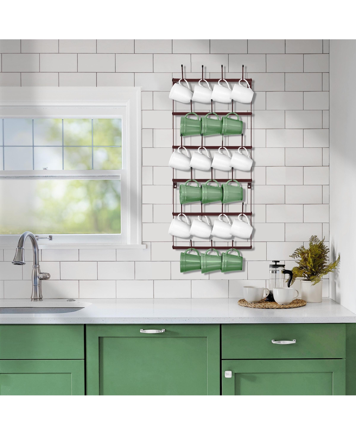 Sorbus Small 6-Tier Metal Mug Rack Organizer - for Home, Kitchen & Bar, Coffee Station (Holds 21)