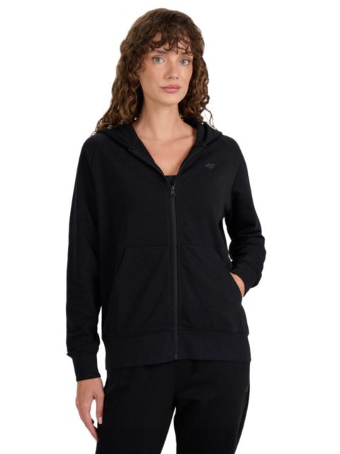 Женское худи 4F Zip-up, цвет: Чёрный